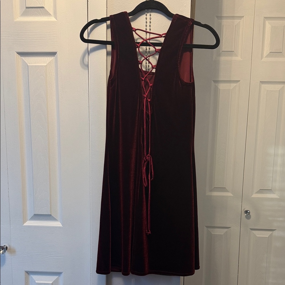 Urban Girl Nites Burgundy Mini Dress
